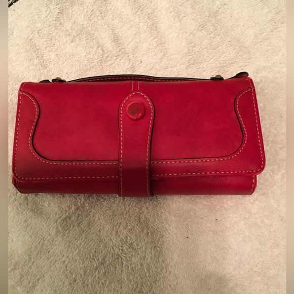 Red Suede Wallet - Picture 2 of 4